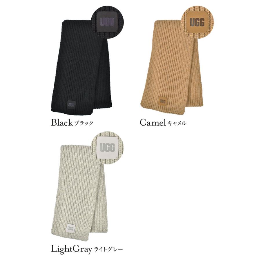 【UGGアグ】マフラー　グレー・毛糸　ブランドマフラー アグ UGG マフラー チャンキーリブスカーフ グレー メンズ レディース
