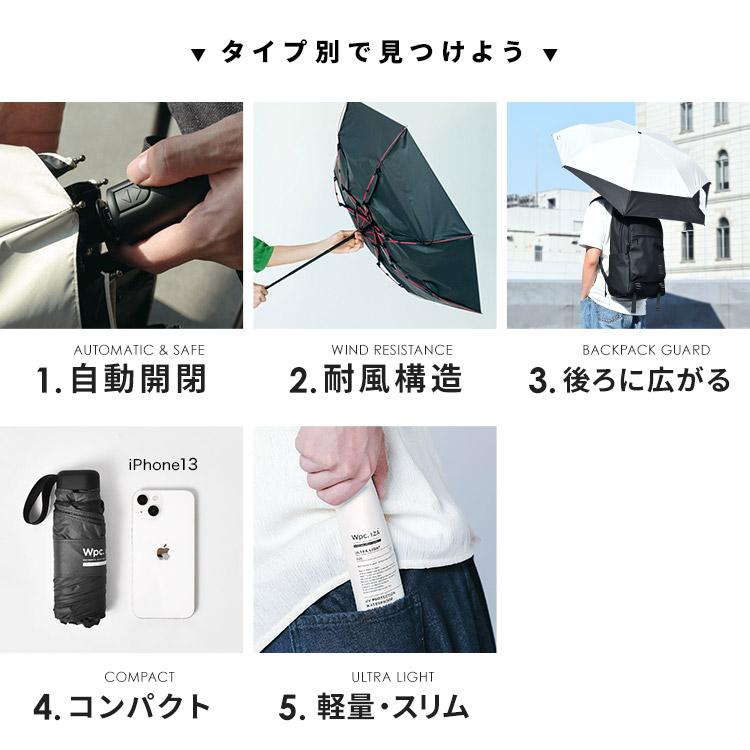 wpc IZA イザ 日傘 折りたたみ 完全遮光 メンズ 軽量 晴雨兼用 遮光率100% UVカット 6本骨 53cm 超撥水 紫外線対策 裏面黒 | Wpc. IZA | 19
