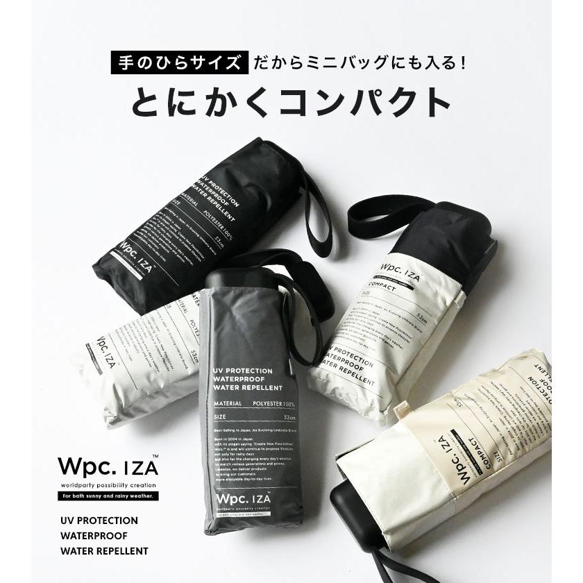 wpc IZA イザ 日傘 折りたたみ 完全遮光 メンズ 軽量 晴雨兼用 遮光率100% UVカット 6本骨 53cm 超撥水 紫外線対策 裏面黒 | Wpc. IZA | 06
