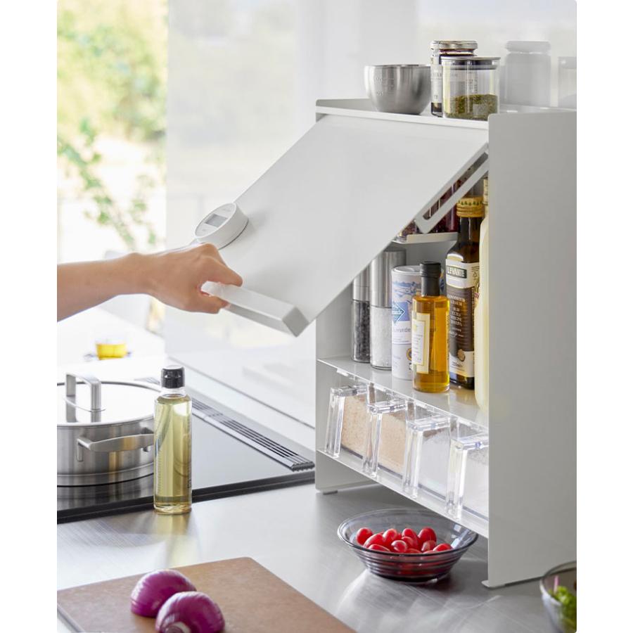 tower ｜ 前が開く 隠せる調味料ラック タワー ｜ 山崎実業 山崎実業 tower