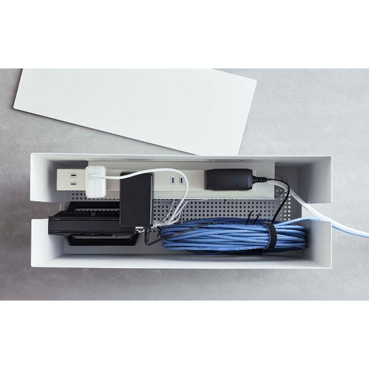 山崎実業 キャスター付きケーブル収納ラック コードケース ケーブル