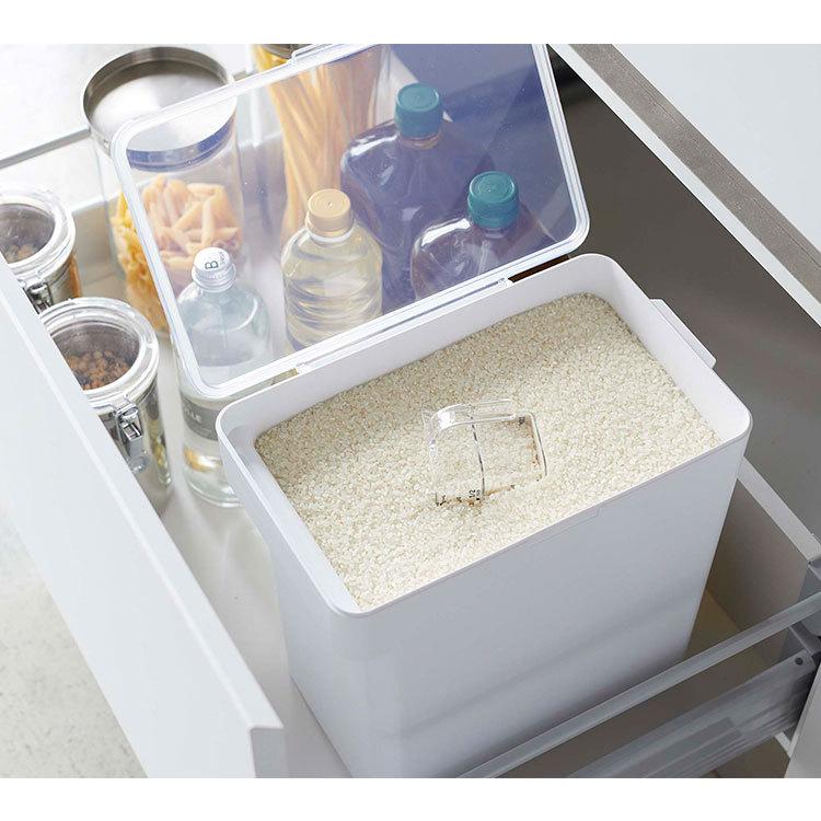 山崎実業 米びつ 10kg 密閉 おしゃれ こめびつ タワー シンプル 米びつ