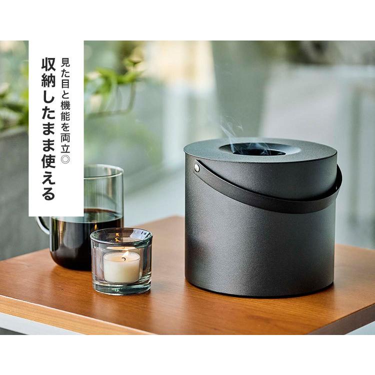 蚊取り線香ホルダー tower 蚊取りポット タワー 缶ごと おしゃれ 山崎実業 5752 5753 蚊取り キャンプ シンプル ブラック ホワイト 北欧 インテリア 生活雑貨 鞄｜tis｜05