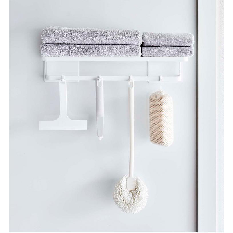 マグネットバスルームバスタオル棚 タワー 山崎実業 8180 8181 tower タオル掛け 壁 磁石 穴あけ不要 シンプル お風呂 洗面所 掃除用品 収納ラック 送料無料 | tower | 07