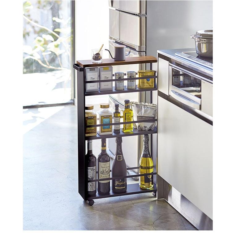 山崎実業 キッチンワゴン キャスター付き 隙間収納 13cm tower タワー