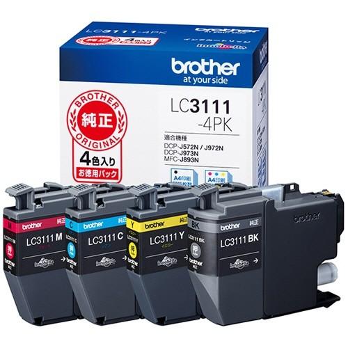 ブラザー工業 ブラザー 純正インクカートリッジ 4色パック LC3111-4PK 