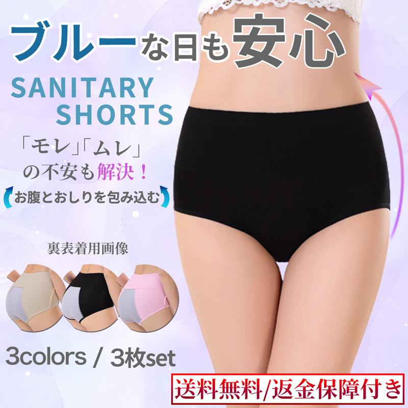 サニタリーショーツ レディース 下着 パンツ サニタリー 生理 生理用パンツ 生理パンツ 3枚セット かわいい Sanitari Syo Tsu Tislystore 通販 Yahoo ショッピング