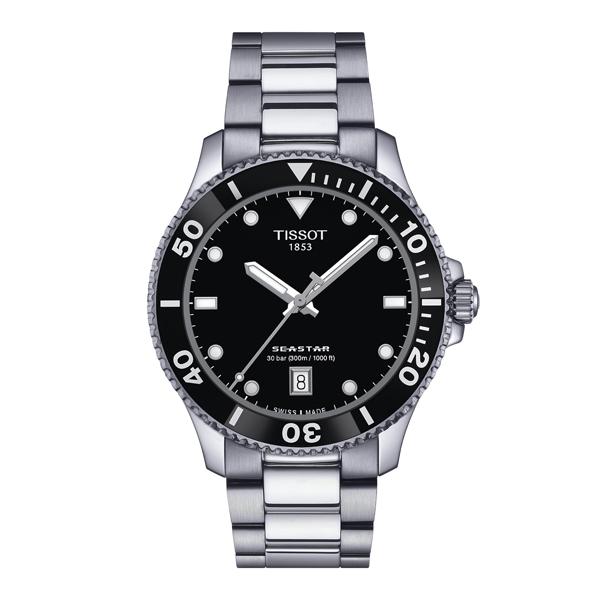 ティソ 公式 ユニセックス 腕時計 TISSOT シースター 1000 40MM ブラック文字盤 ブレスレット T1204101105100｜tissot｜02