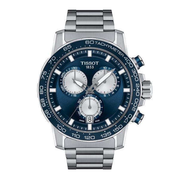 ティソ 公式 メンズ 腕時計 TISSOT スーパースポーツ クロノ ブルー文字盤 ブレスレット T1256171104100