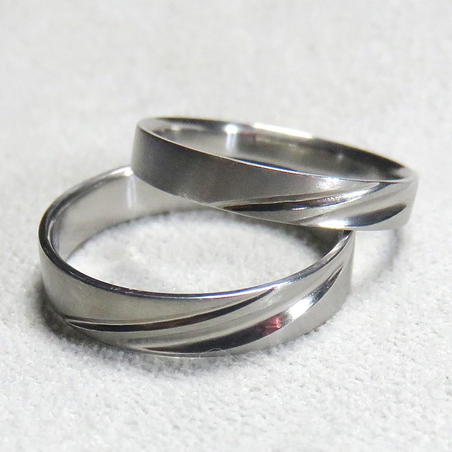 純チタンの結婚指輪（2本：受注生産）艶消 2Line_2
