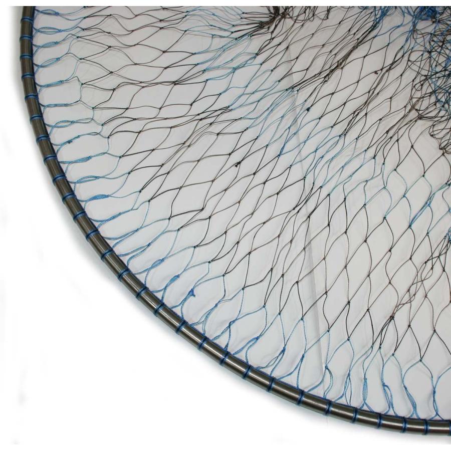 チタン ワンピース 玉枠 直径80cm玉枠＋PE10号手編みタモ網 4番色 青色