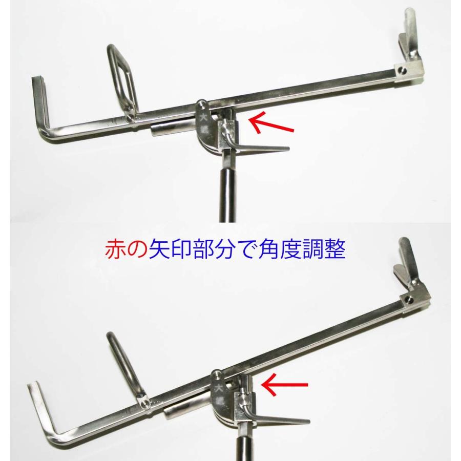 チタン竿受け 軽量400g センサーセット用棒付き : チタン チタン竿受け 軽量400g センサーセット用棒付き : チタン