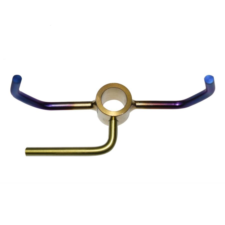 64チタン 竿受けフック 荷掛けフック φ13mm ピトン専用 虹色に輝く陽極