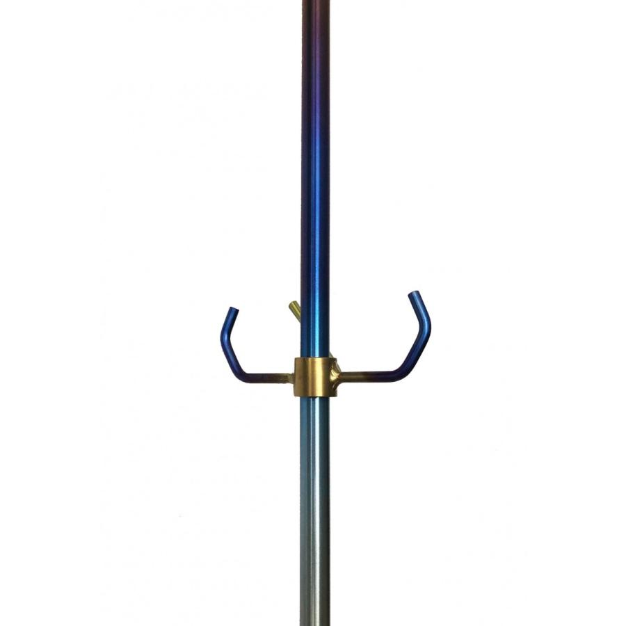 64チタン 竿受けフック 荷掛けフック φ13mm ピトン専用 虹色に輝く陽極