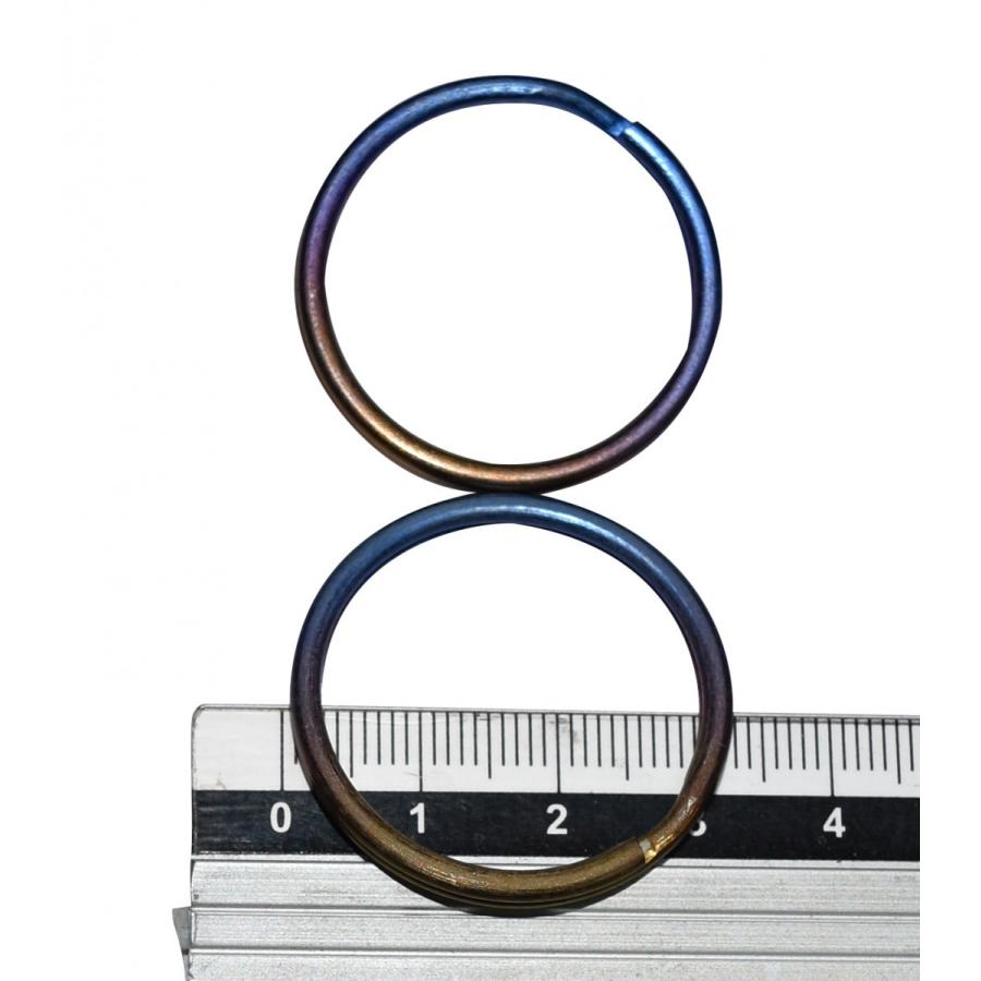 チタンリング 直径32mm  内径28mm φ2 陽極酸化 虹色に輝くリング 2個セット |  | 02