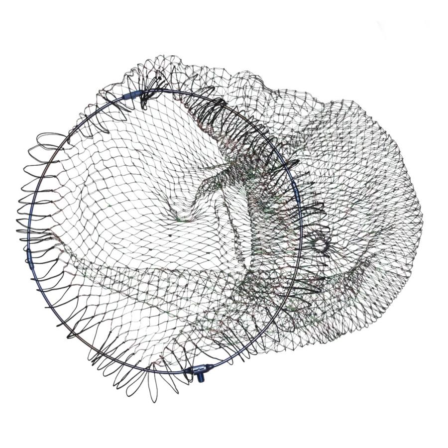 四つ折り 64チタン 40cm 玉枠+PE10号 迷彩柄 手編み網セット 陽極酸化  