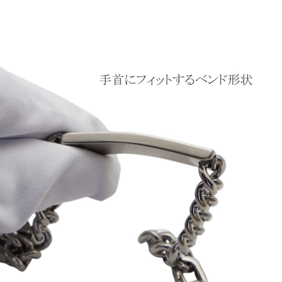 aile（エール） チタン ID ブレスレット 削り出し BB4 幅9mm喜平