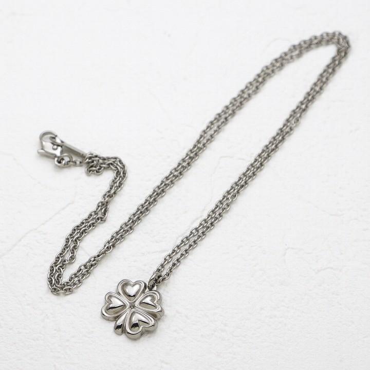 純 チタン ネックレス ペンダント トップ clover4R 女性向け レディース 金属アレルギー対応の画像