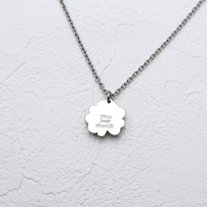 純 チタン ネックレス ペンダント トップ clover4R 女性向け レディース 金属アレルギー対応の画像