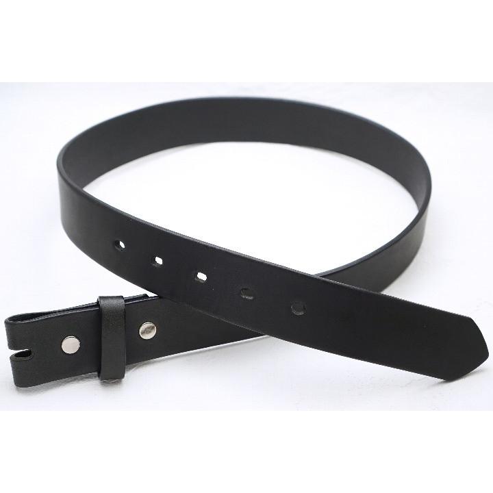 チタン バックル ベルト 幅35mm TYPE-H2 ブラック本革ベルト 金属