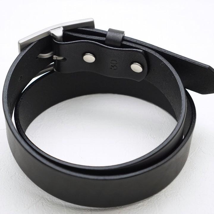 チタン バックル ベルト 幅35mm TYPE-H2 ブラック本革ベルト チタン バックル ベルト 幅35mm TYPE-H2 ブラック本革ベルト