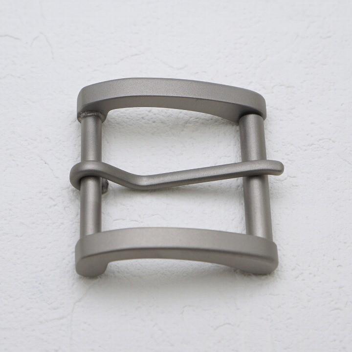 チタン バックル ベルト 幅35mm TYPE-J ブラック本革ベルト 金属