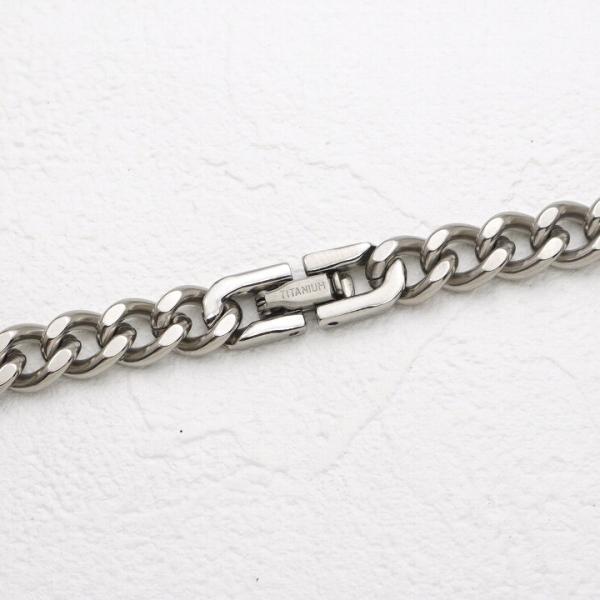 純 チタン ネックレス チェーン メンズ 幅 7.3mm 喜平/ キヘイ iチェーン チタン 中折れ 留め具 クラスプ バックル ニッケルフリー 金属アレルギー 対応_8