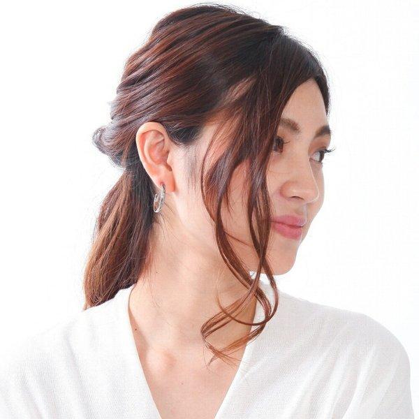 チタン フープ ピアス FP27 フープ径27mm レディース 女性向け 金属 