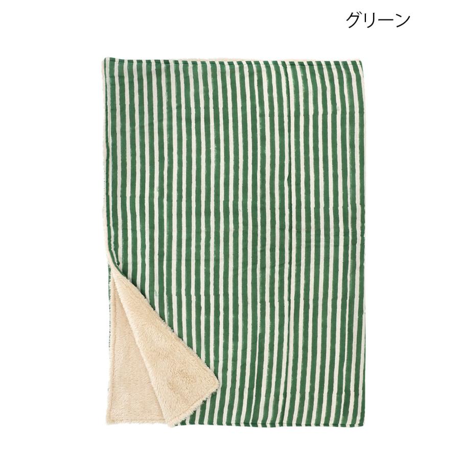 チチカカ（TITICACA） ブロックプリントストライプブランケット【WEB