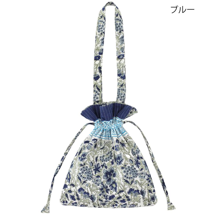 chiiiibagチーバッグ 巾着 チチカカ（TITICACA） Via India ブロックプリントキルト巾着トート