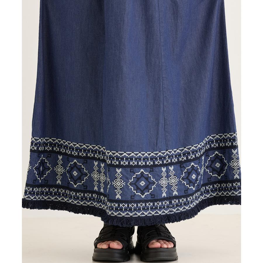 チチカカ（TITICACA） Shanti Shanti デニム刺繍スカート【WEB限定