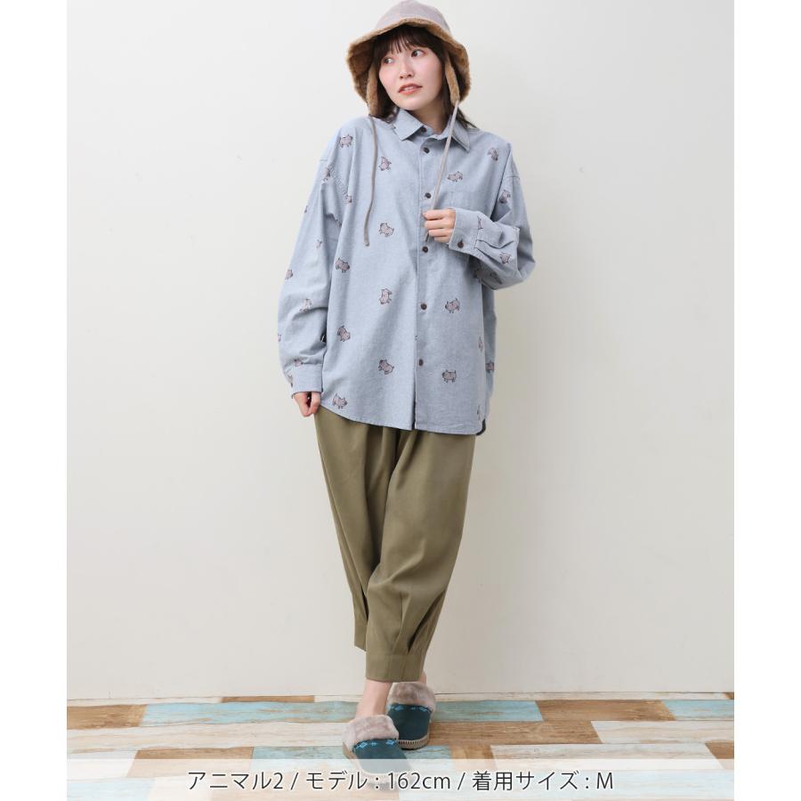 チチカカ（TITICACA） go slow caravan オックス総柄プリントシャツ