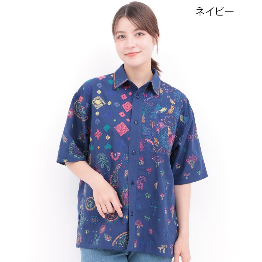 斎藤さんだぞ！専用 チチカカ 刺繍半袖シャツ【WEB限定】 チチカカ（TITICACA） go slow caravan レーヨンコットンスクエア刺繍