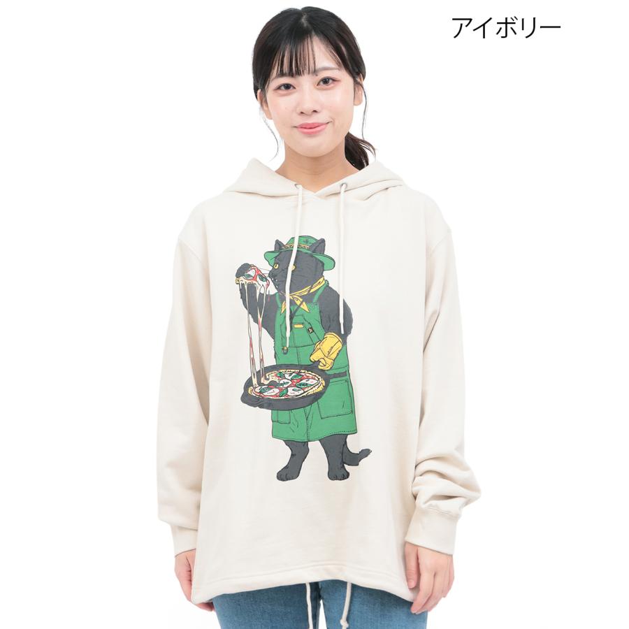 チチカカ（TITICACA） go slow caravan 裏毛スキレットピザ猫パーカー