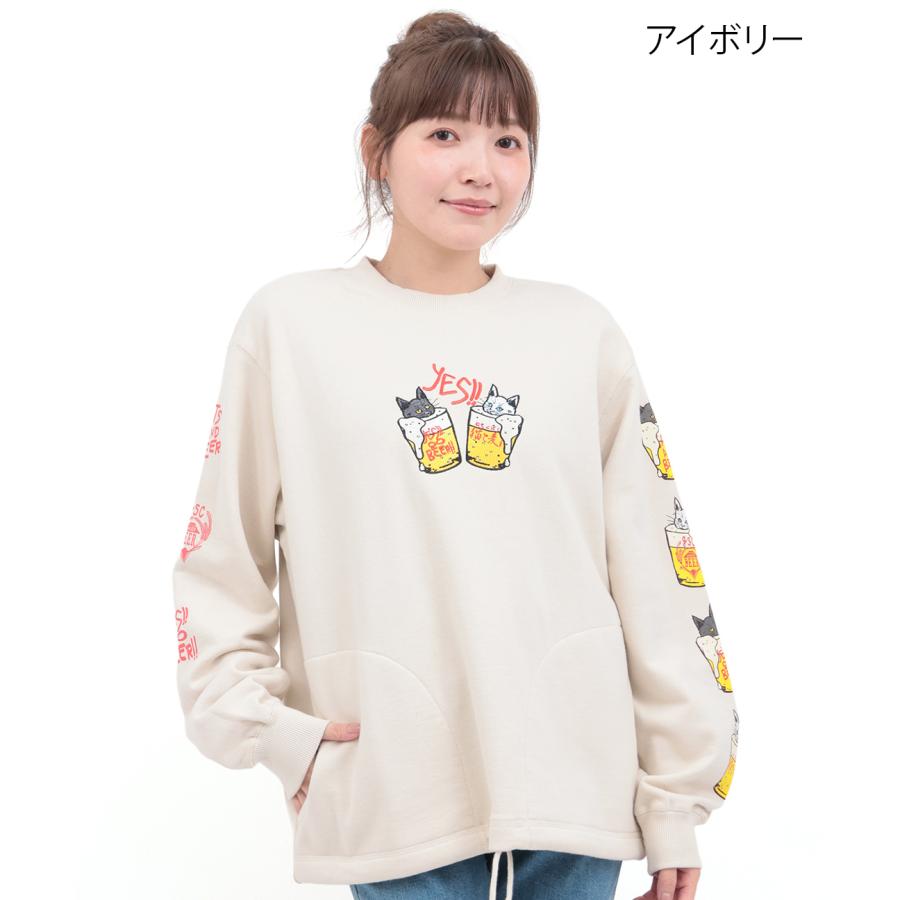 チチカカ（TITICACA） go slow caravan 猫と麦酒 裏毛クルースウェット