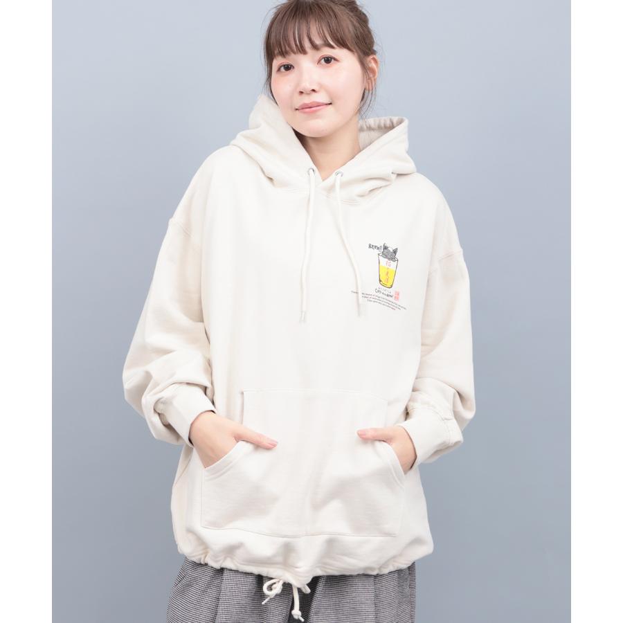 チチカカ（TITICACA） go slow caravan 猫と麦酒 裏毛ボックスフーディー【WEB限定】 ／ スウェットパーカー 裏毛 ...