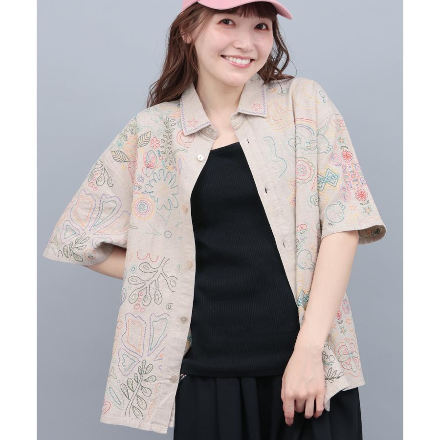 斎藤さんだぞ！専用 チチカカ 刺繍半袖シャツ【WEB限定】 チチカカ（TITICACA） go slow caravan コットンリネンスクエア刺繍
