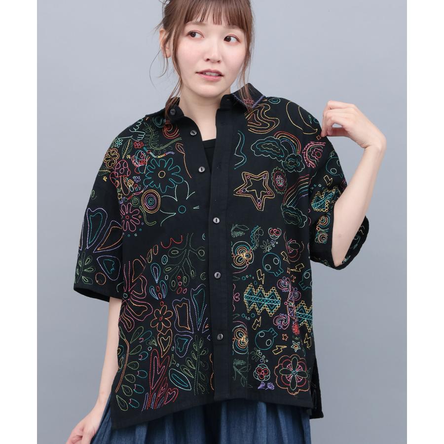 斎藤さんだぞ！専用 チチカカ 刺繍半袖シャツ【WEB限定】 チチカカ（TITICACA） go slow caravan コットンリネンスクエア刺繍
