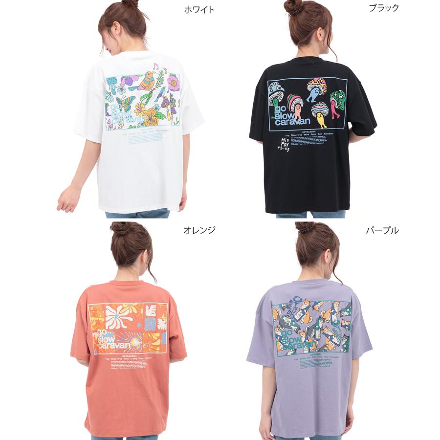 go slow caravan USAコットンスクエアロゴTシャツ ／ Tシャツ ティーシャツ トップス カットソー レディース 男女兼用 ユニセックス 春 夏 半袖 psの画像