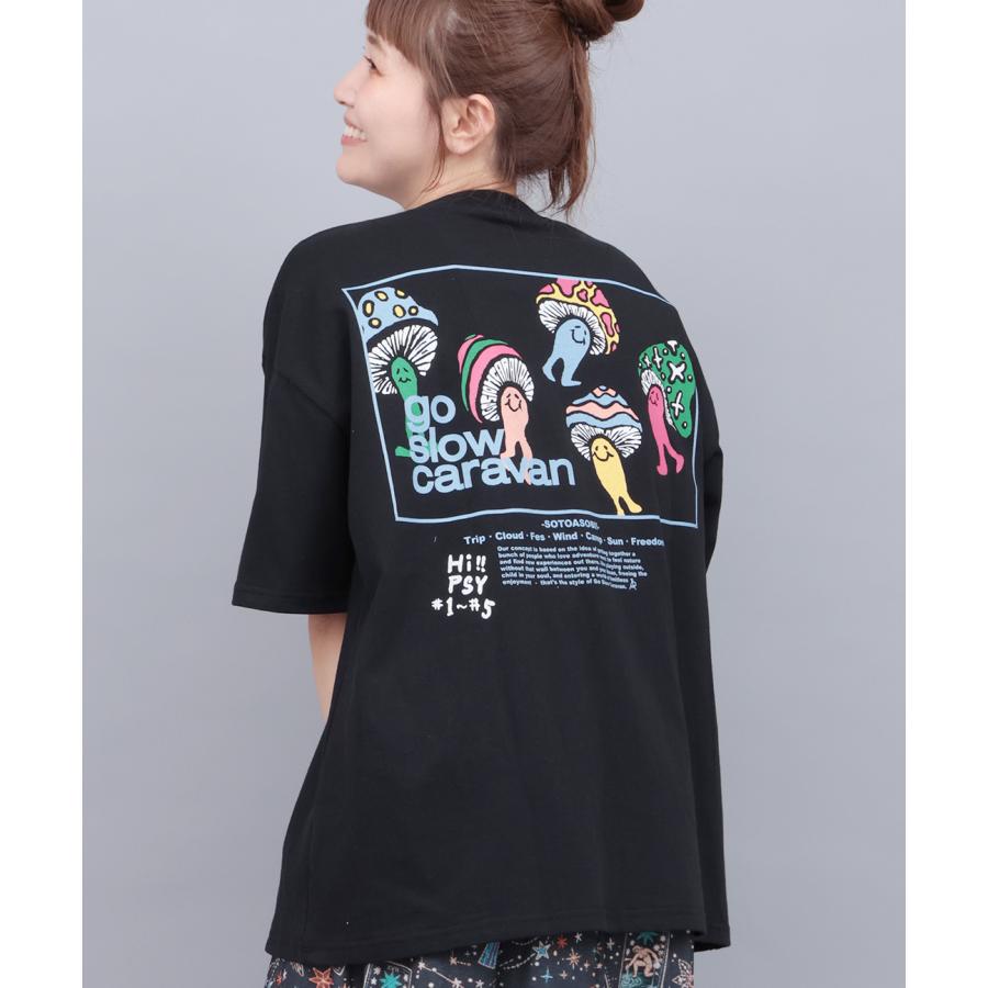 go slow caravan USAコットンスクエアロゴTシャツ ／ Tシャツ ティーシャツ トップス カットソー レディース 男女兼用 ユニセックス 春 夏 半袖 psの画像