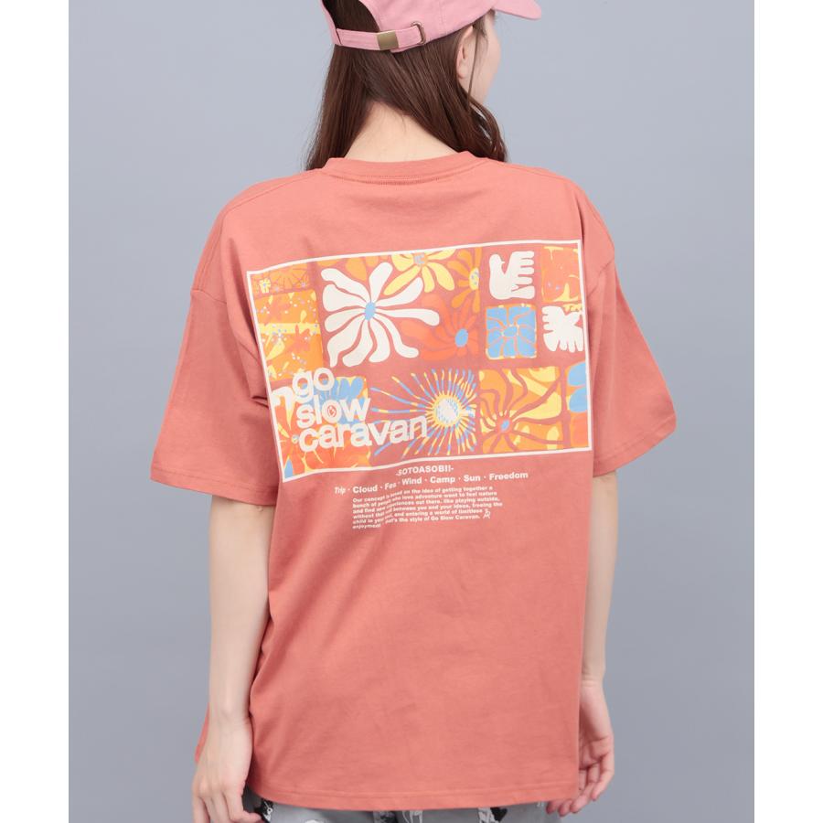 go slow caravan USAコットンスクエアロゴTシャツ ／ Tシャツ ティーシャツ トップス カットソー レディース 男女兼用 ユニセックス 春 夏 半袖 psの画像