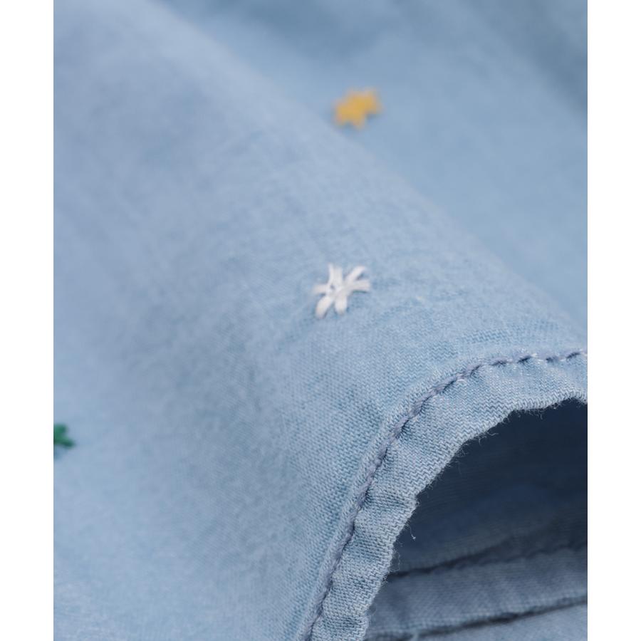 チチカカ（TITICACA） go slow caravan ライトデニムパネル刺繍シャツ