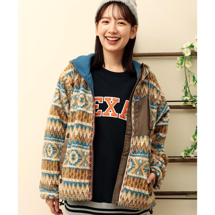 チチカカ（TITICACA） go slow caravan ボアジャケット 総柄 無地 幾何