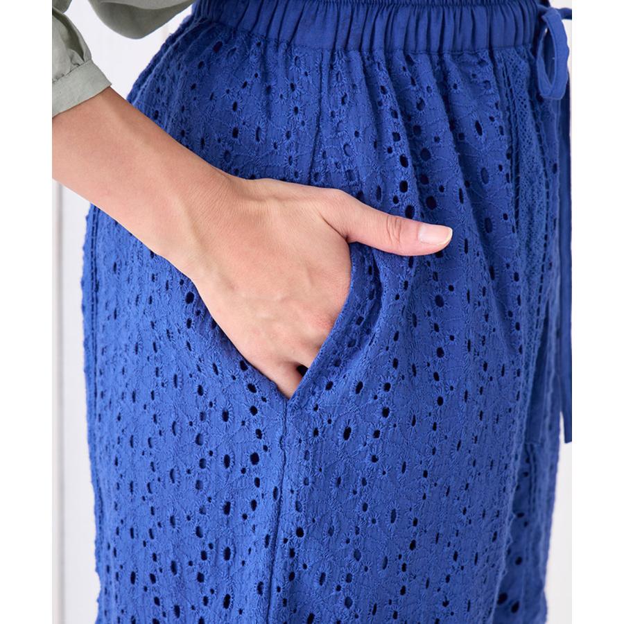 Shanti Shanti リカーモパンツ【WEB限定】 ／ ワイドパンツ レディース 春 夏 透け感 レディース ウエストゴム 裏地あり 紐 調節可能 綿100％ セットアップ os_13