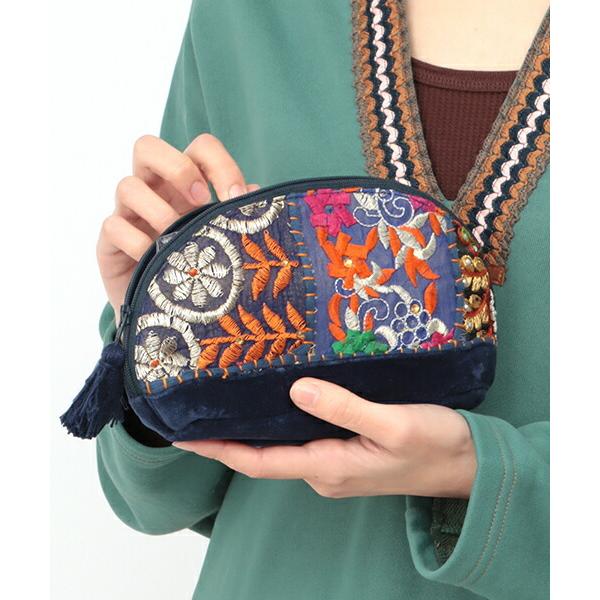 チチカカ TITICACA コンチョ付き ポーチ アジアン雑貨 化粧ポーチ チチカカ TITICACA コンチョ付き ポーチ アジアン雑貨 化粧ポーチ
