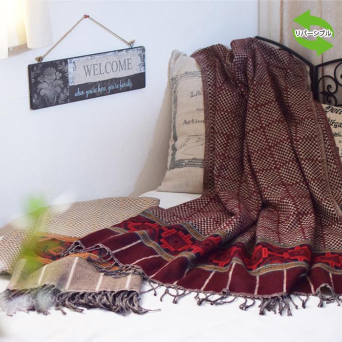 チチカカ（TITICACA） ブランケット ひざ掛け インテリア 秋 冬 総柄