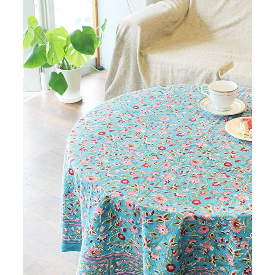 チチカカ テーブルクロス マルチカバー lw 花フラワー 柄 ブロック