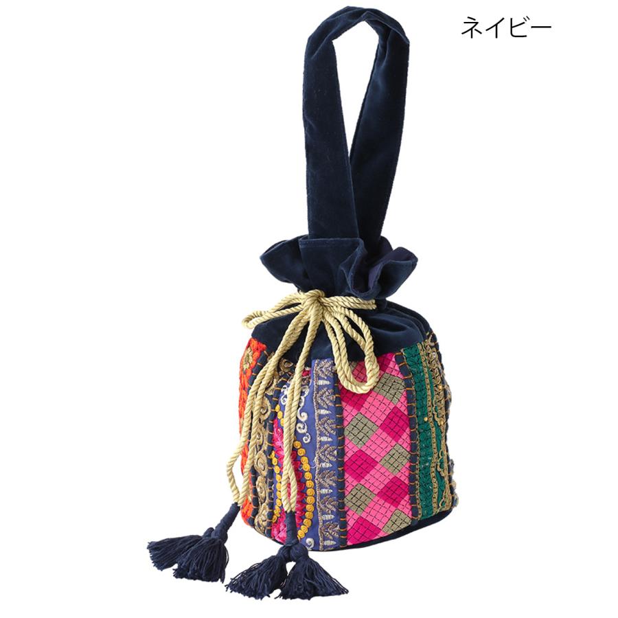 ビンテージパッチワークキルト 巾着手提げバッグ1 藍染パッチワーク巾着バッグ・M （刺繡なし） – GOOD JOB STORE
