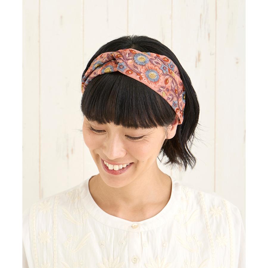 チチカカ（TITICACA） インド刺繍リボンツイストヘアバンド【WEB限定