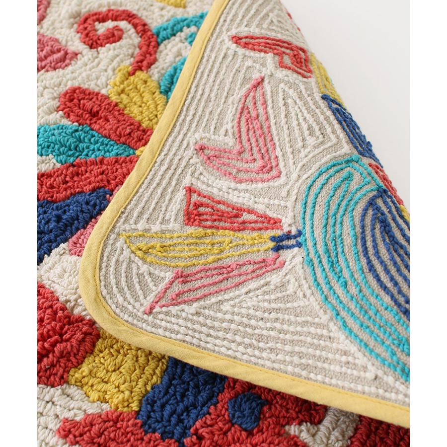 チチカカ 玄関マット 室内 長方形 60×40cm かわいい 動物 花柄